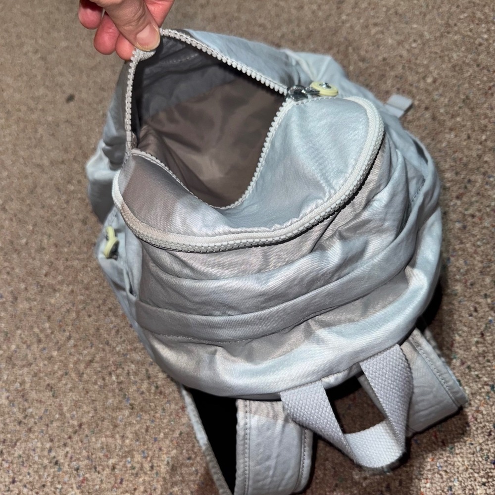 Kipling City Pack Small Backpack Metallic Silver … - image 5